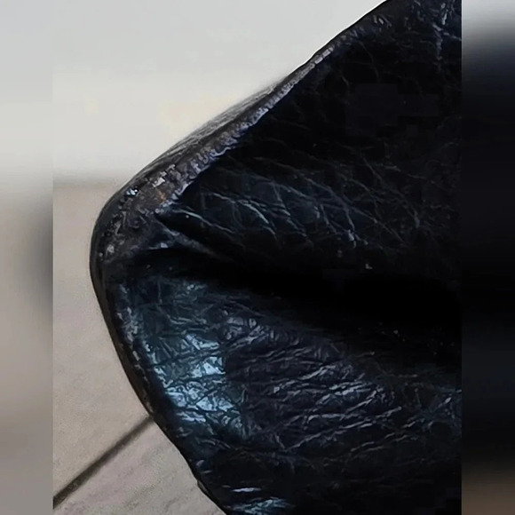 Large Vintage Black Clutch Purse Wristlet - Picture 8 of 9